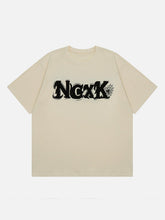 T-Shirt mit Flockbuchstaben